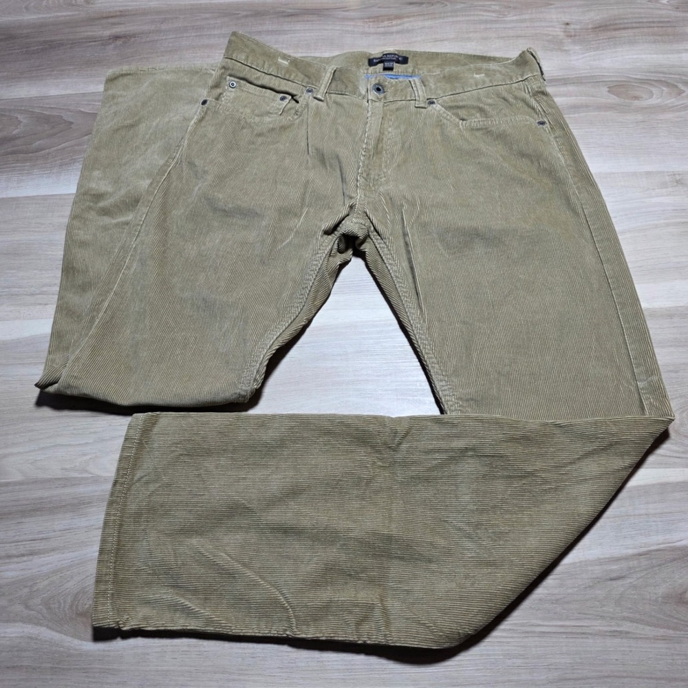 Banana Republic Corduroy Pants Mens 32x32 Tan Khaki Pima Cotton 5-Pocket Cords